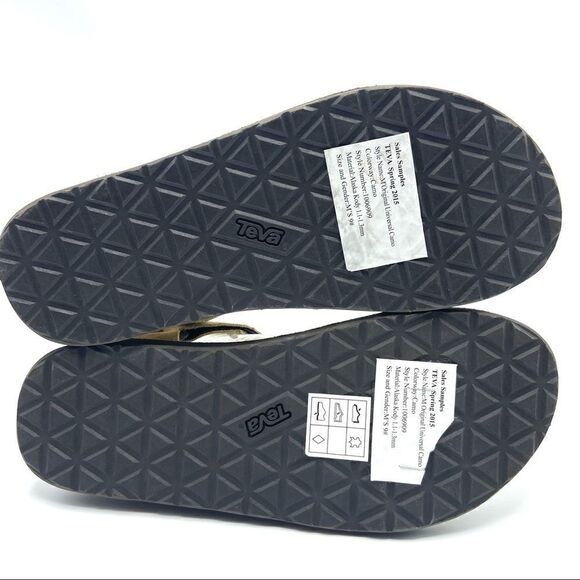 Teva Men’s Rare Original Universal Camo Leather Sandals New - Picture 8 of 12